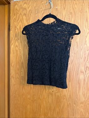 Urban Outfitters Black Lace High-Neck Camisole